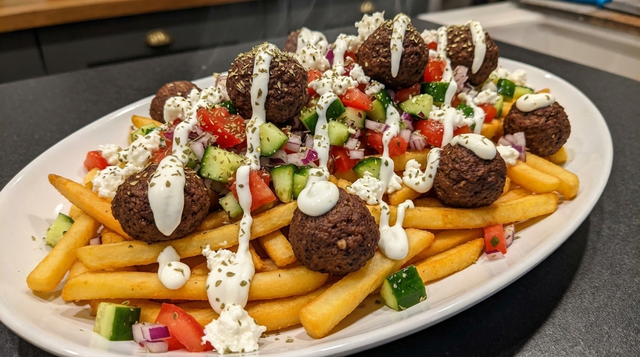 Falafel Loaded Fries.