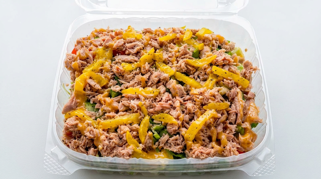 Tuna Over Salad.